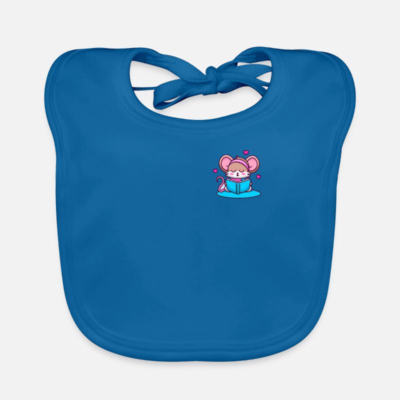 Lire Bookworm Pocket Design Mouse Bavoir bio Bébé