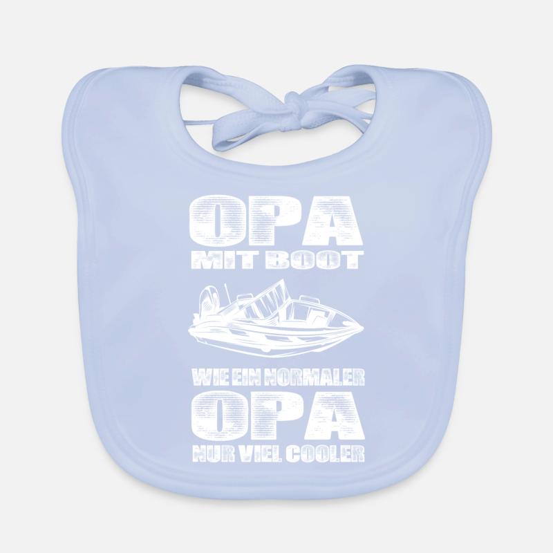 Opa Mit Boot Wie Ein Normaler Opa Nur Cooler Baby Bio-Lätzchen