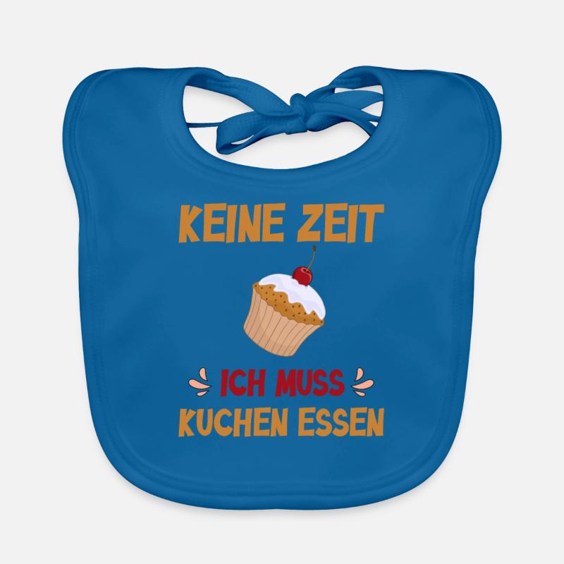 Keine Zeit ich muss Kuchen essen Baby Bio-Lätzchen