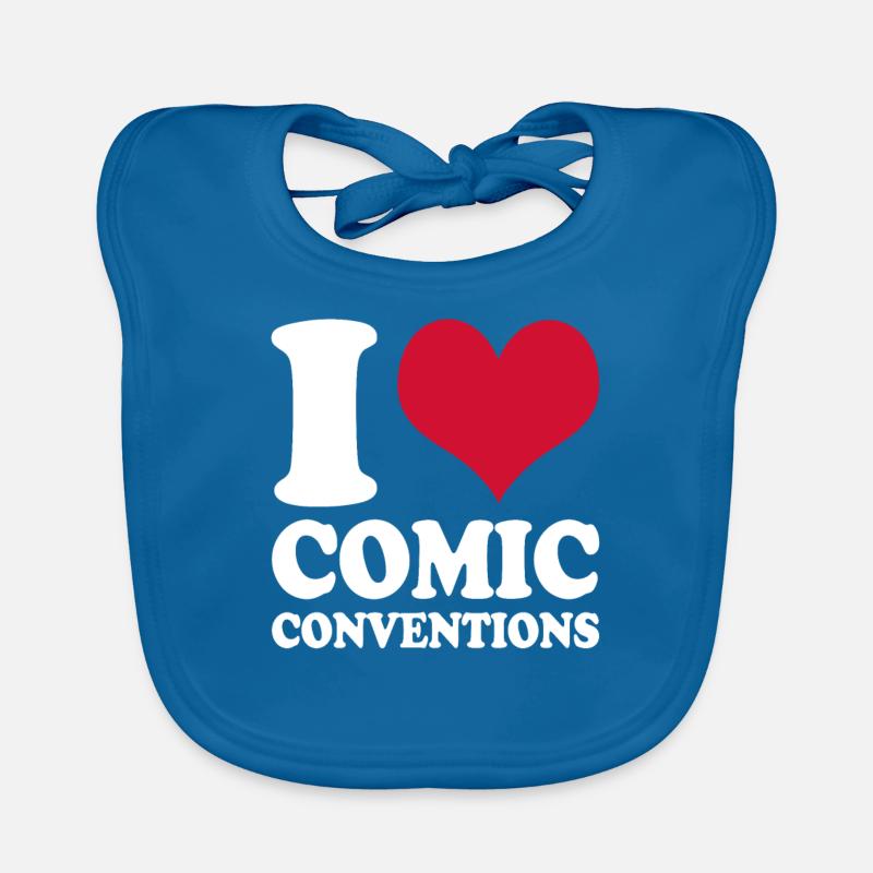 Comic Messe I Love Comic Conventions Baby Bio-Lätzchen