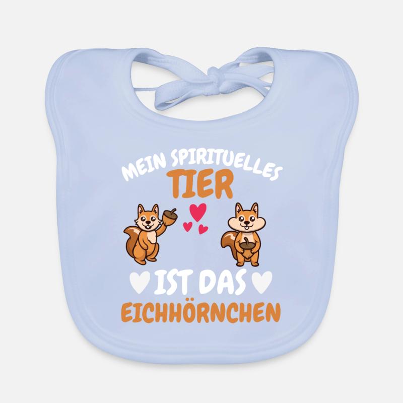 Waldtier Spirituelles Tier Geschenk Eichhörnchen Baby Bio-Lätzchen