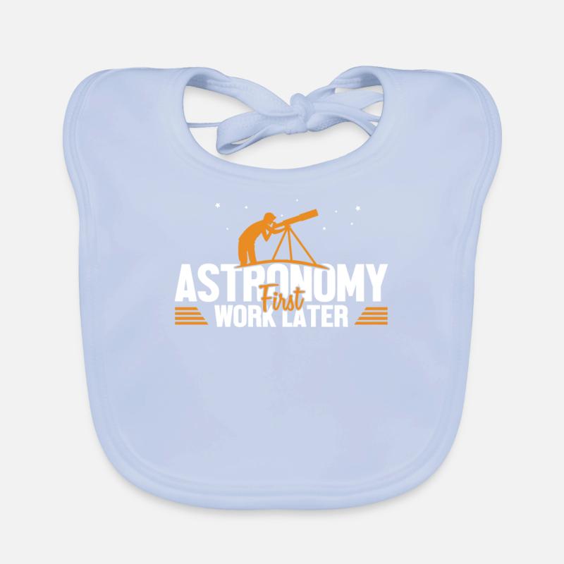 Astronomy First Work Later Starry Sky Organic Baby Bibs