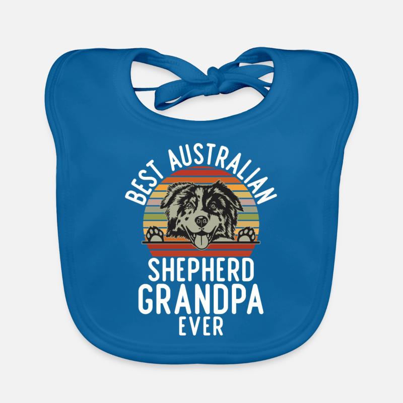 Cadeaux de berger australien - Bavoir bio Bébé - bleu paon