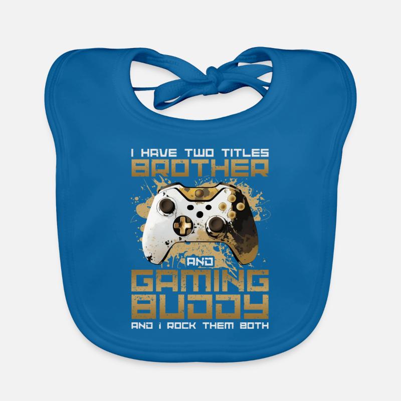 Bruder und Zocker Kumpel Gaming Buddy Controller Baby Bio-Lätzchen
