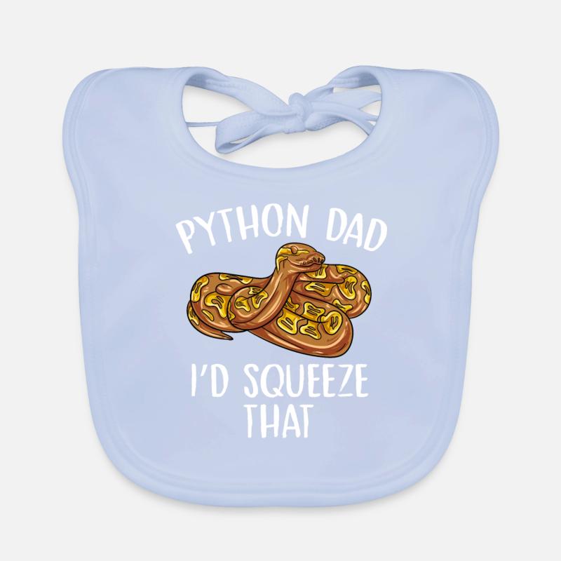 python dad Id squeeze that Design pour une blague de serpent Bavoir bio Bébé