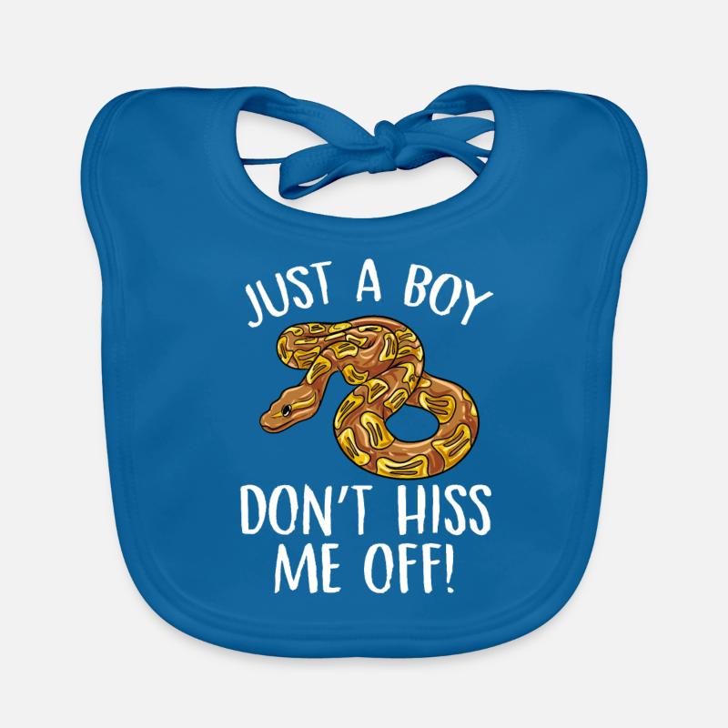 just a boy don't hiss me off Design Organic Baby Bibs
