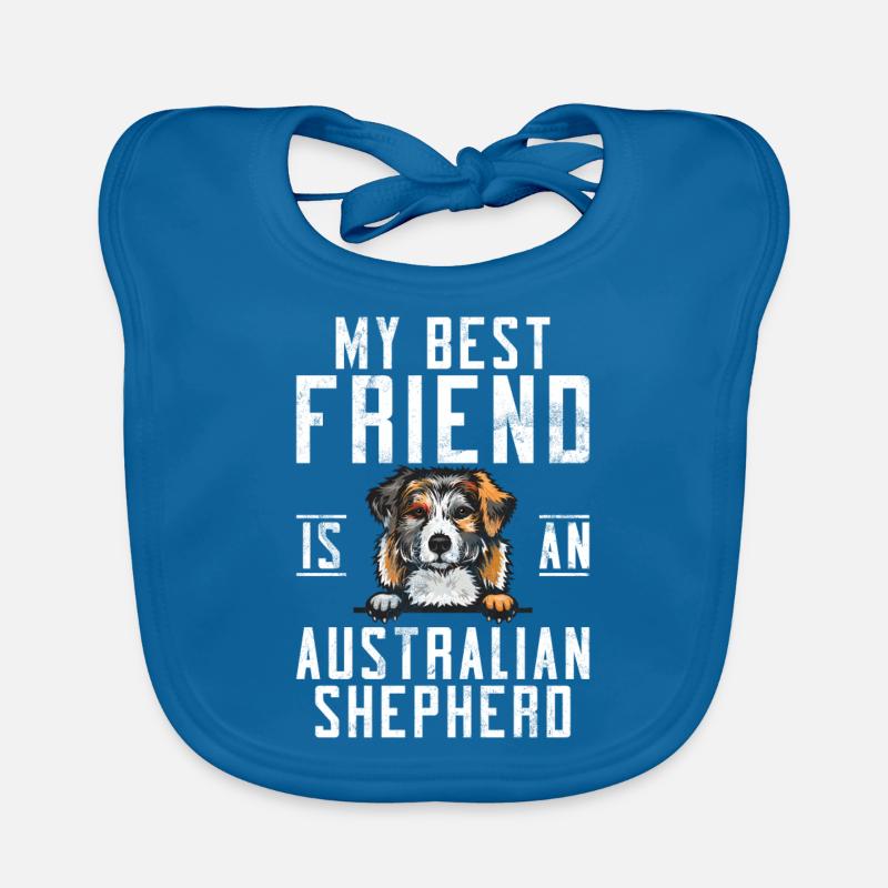 Australian Shepherd Gifts Organic Baby Bibs