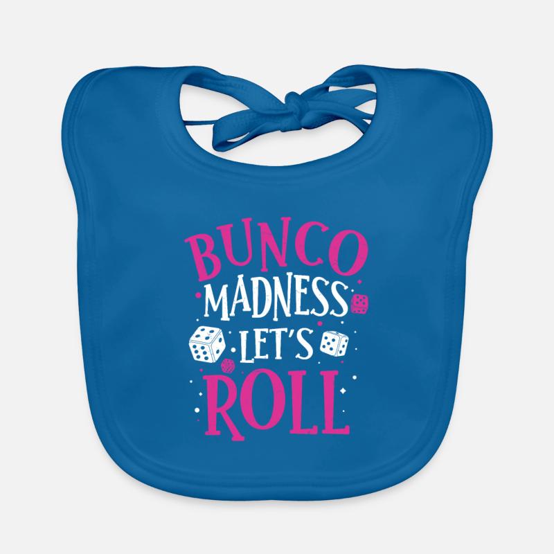 Fantastic Bunco Madness Let's Roll for Bunco Organic Baby Bibs