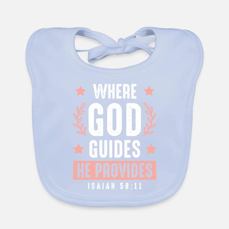 God directs the Bible Organic Baby Bibs
