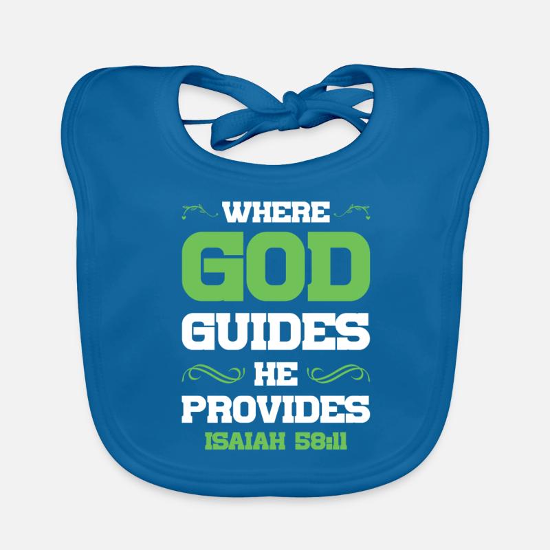Dieu dirige la Bible Bavoir bio Bébé