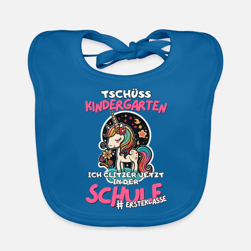 Glitzernde Einschulungsgeschenkidee für Mädchen Baby Bio-Lätzchen