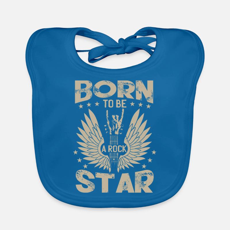 Born To Be A Rock Star Organic Baby Bibs