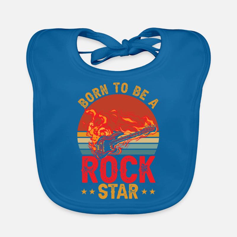 Born To Be A Rock Star Organic Baby Bibs