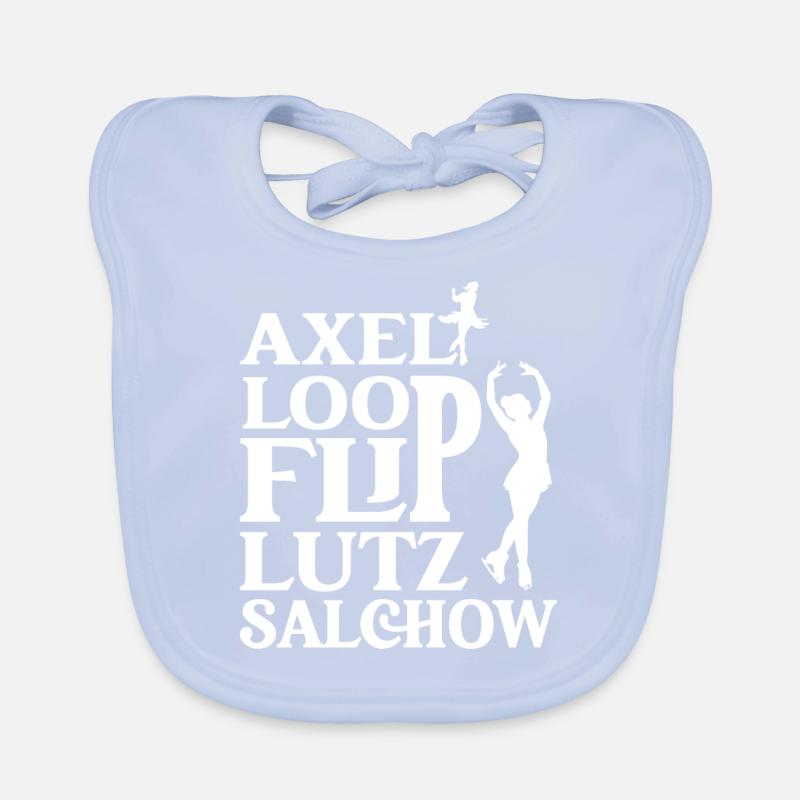 Axel Loop Flip Lutz Salchow Patinage sur glace Bavoir bio Bébé
