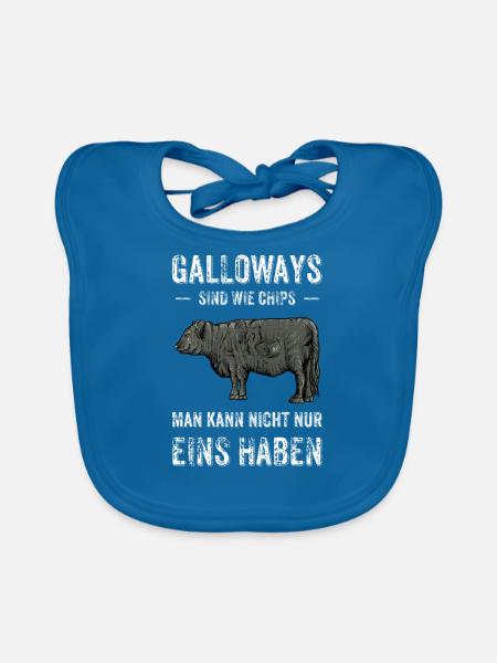 Galloway Rind I Schottland Rinderzucht für - Baby Bio-Lätzchen - Pfauenblau