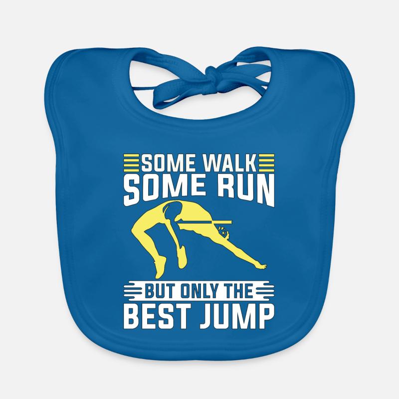 Saut en hauteur Un peu de marche un peu de course mais l’athlétisme de la course Bavoir bio Bébé