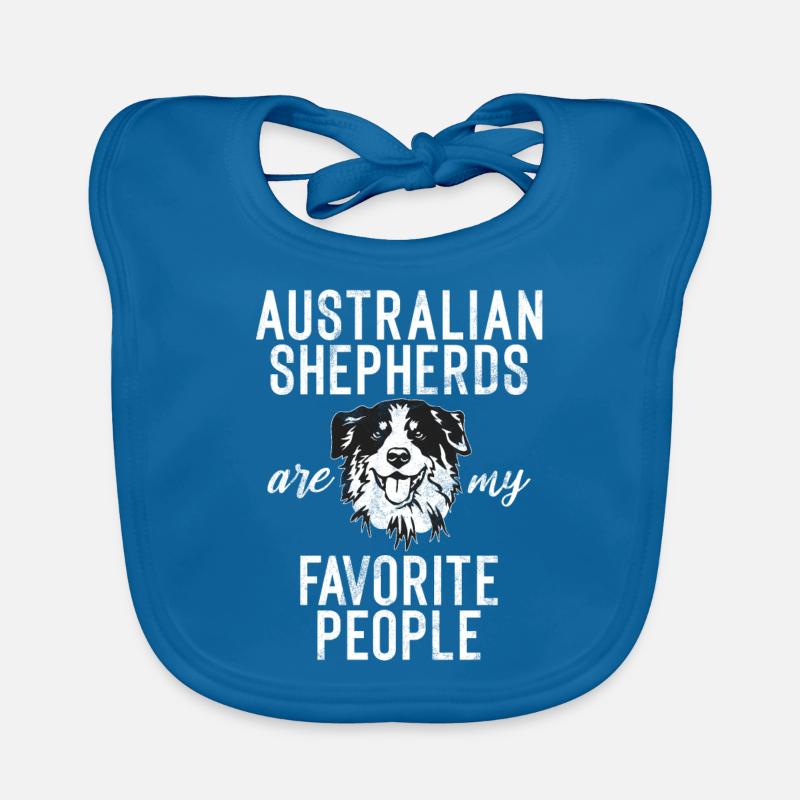 Australian Shepherd Gifts Organic Baby Bibs