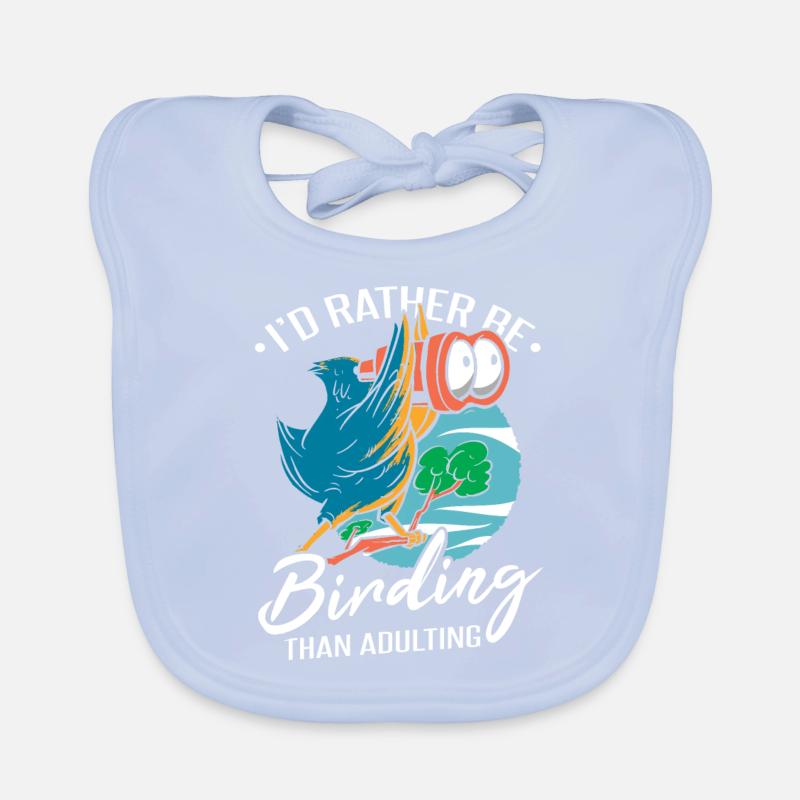 Je préfère observer les oiseaux Bavoir bio Bébé