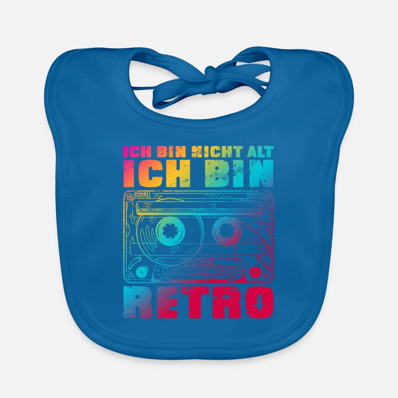 Ich bin nicht alt ich bin retro Bunt Baby Bio-Lätzchen