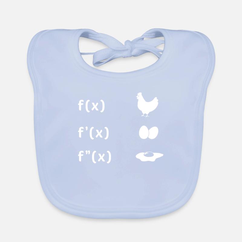 Fonction dérivée Œuf de poule Oeuf au plat Maths Bavoir bio Bébé