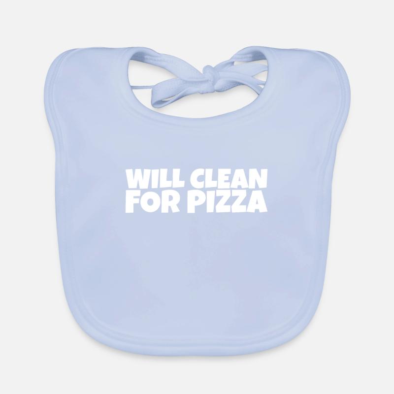 Cleaner Janitor Housekeeper Pizza Lover Gift Organic Baby Bibs