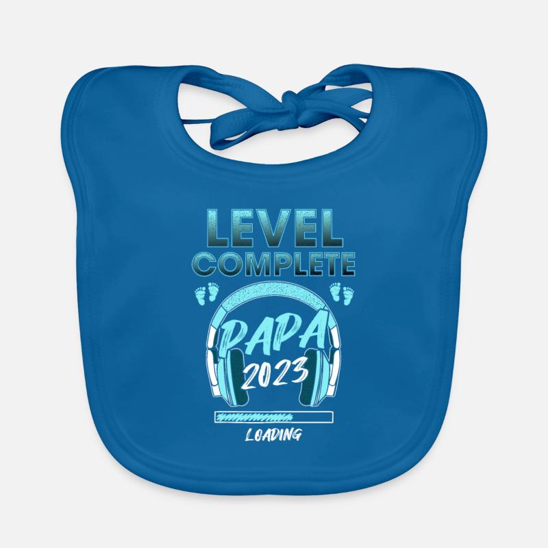 Level Complete PAPA 2023 Loading Expectant Dad Organic Baby Bibs