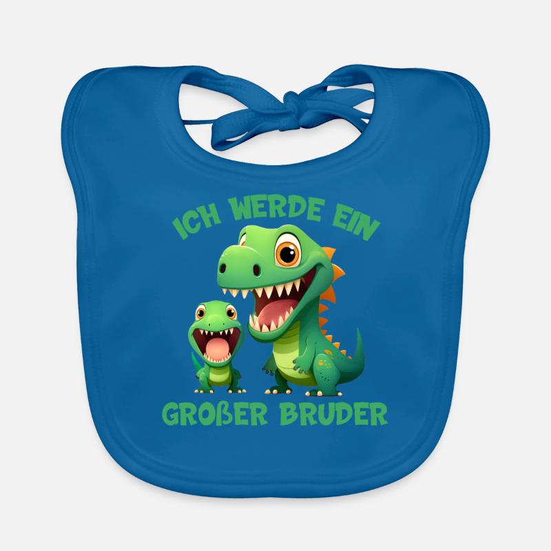 Ich werde ein großer Bruder Dinosaurier Rex Dino Baby Bio-Lätzchen