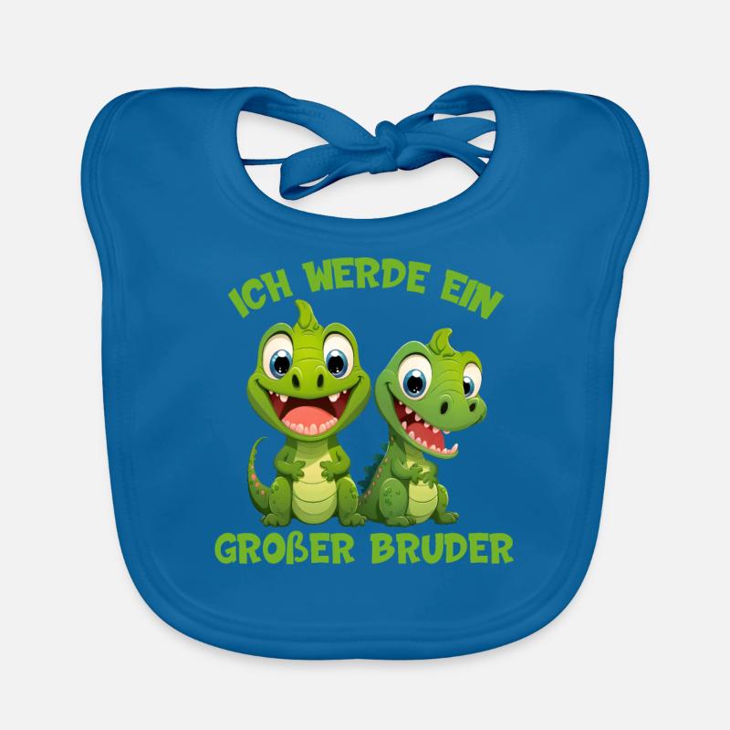 Ich werde ein großer Bruder Dinosaurier Rex Dino Baby Bio-Lätzchen