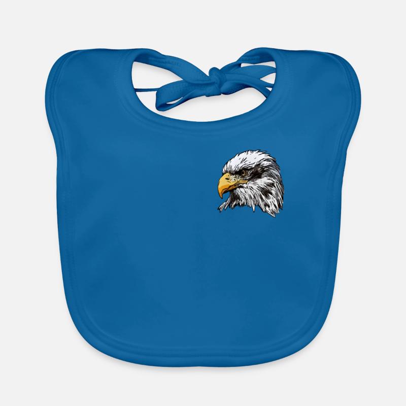 Bald Eagle Bird Graphic Design Organic Baby Bibs
