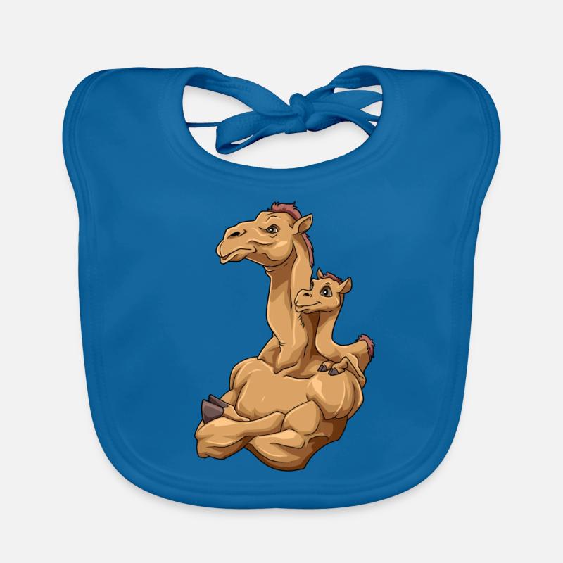 Starkes Kamel mit Kamel Kind für einen Kamel Baby Bio-Lätzchen