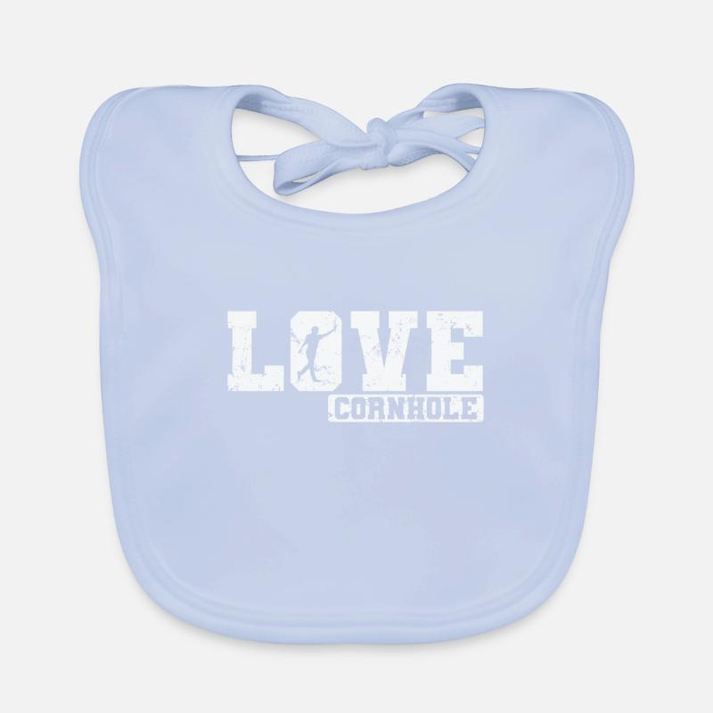Love Cornhole Game Hobby Organic Baby Bibs