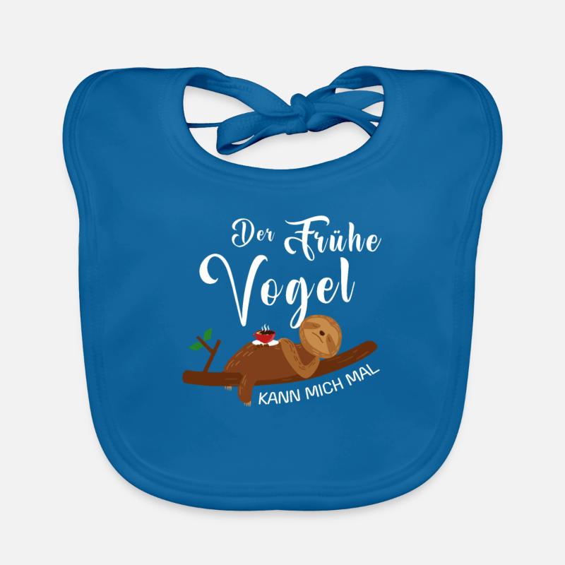 Faultier Der Frühe Vogel kann mich mal Baby Bio-Lätzchen