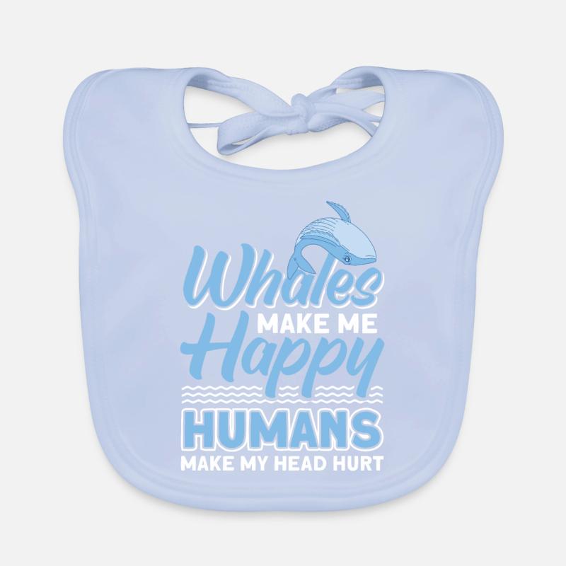 Whale Watching Whale Watching Orca Blue Whale Organic Baby Bibs
