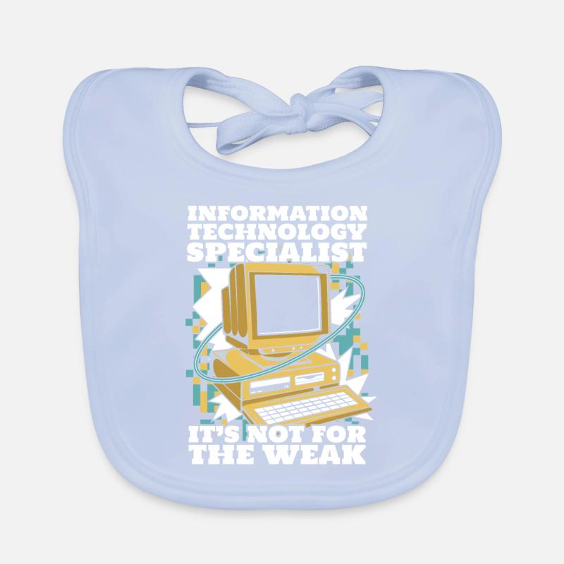 It's Not For The Weak Computer Scientist Admin Organic Baby Bibs