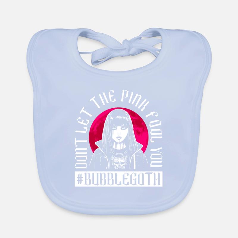 Don't let pink fool you - Bubble Goth Organic Baby Bibs