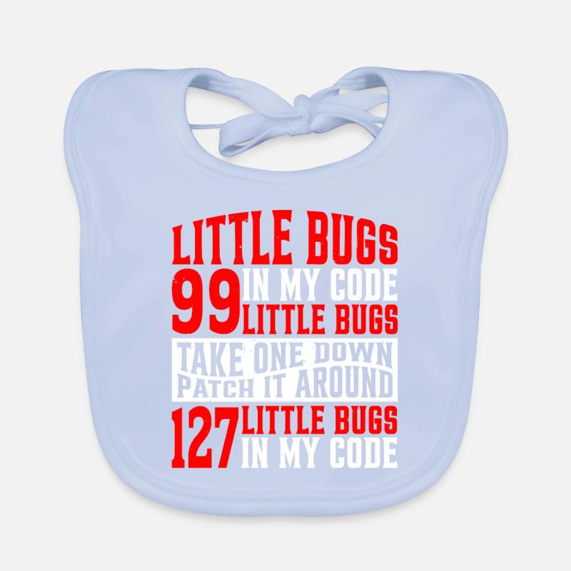 99 little Bugs in my Code 7 Organic Baby Bibs