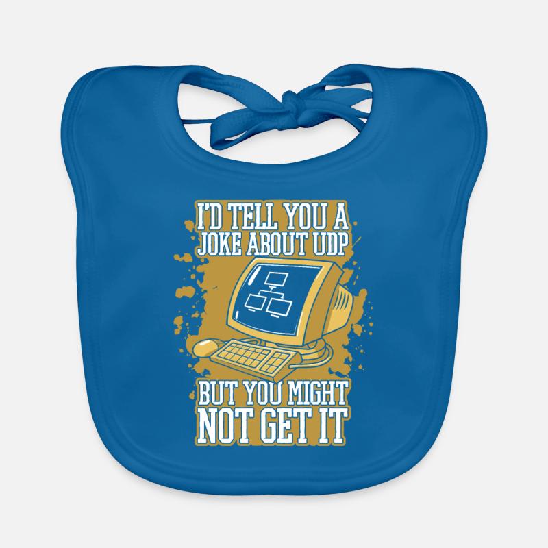 Je vous raconterais une blague sur UDP Developer Coder Bavoir bio Bébé