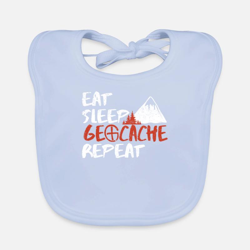 Manger dormir Géocache Répéter Geocaching Extérieur Bavoir bio Bébé
