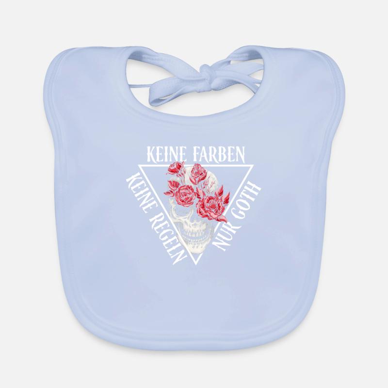 No colors, no rules, only Goth - Gothic Goth Organic Baby Bibs