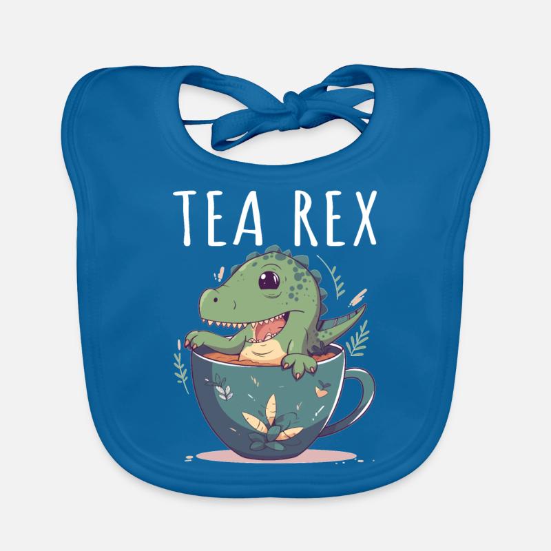 Tea Rex Süßer Dino in Teetasse Baby Bio-Lätzchen