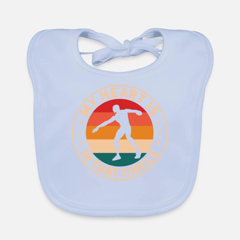 Diskuswurf Diskuswerfer Leichtathletik Diskus Baby Bio-Lätzchen