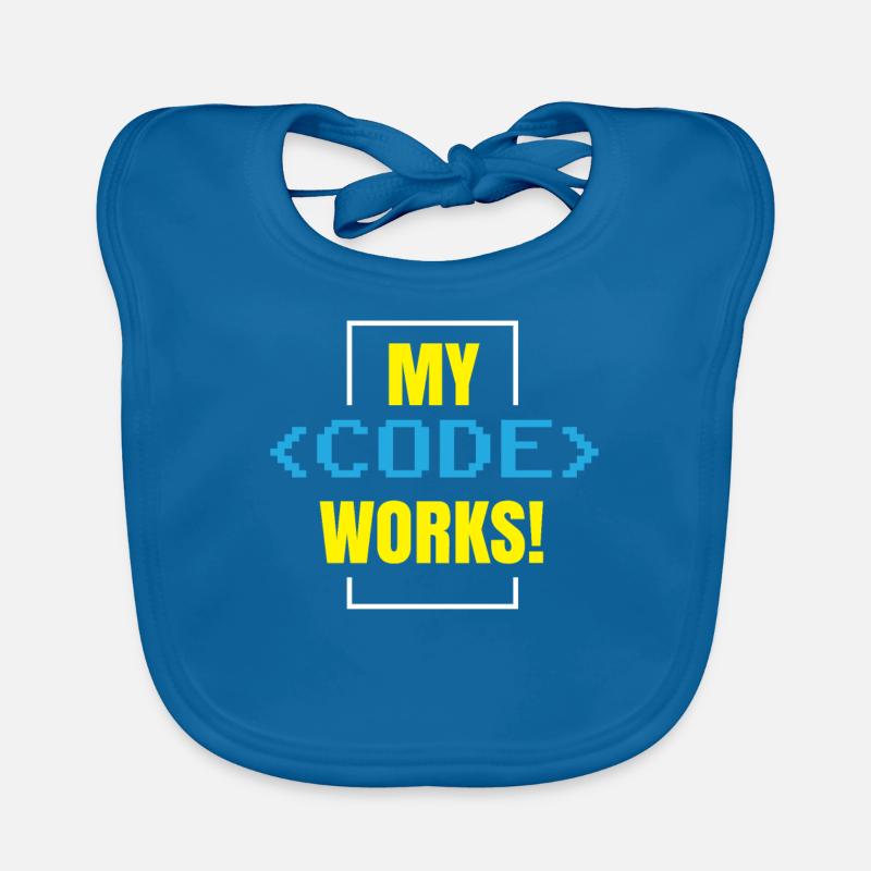 My Code Works Programming Coding Coder Organic Baby Bibs
