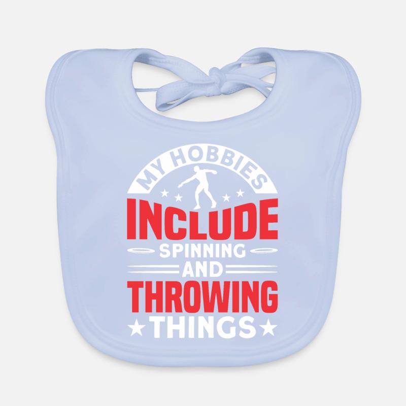 Diskuswurf Diskuswerfer Leichtathletik Diskus Baby Bio-Lätzchen