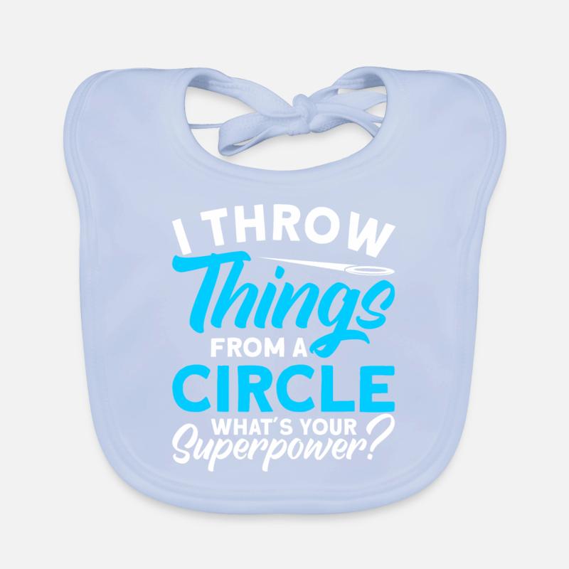 Diskuswurf Diskuswerfer Leichtathletik Diskus Baby Bio-Lätzchen