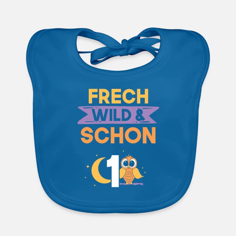Geschenk 1 Jahr Geburtstag Eule Baby Bio-Lätzchen