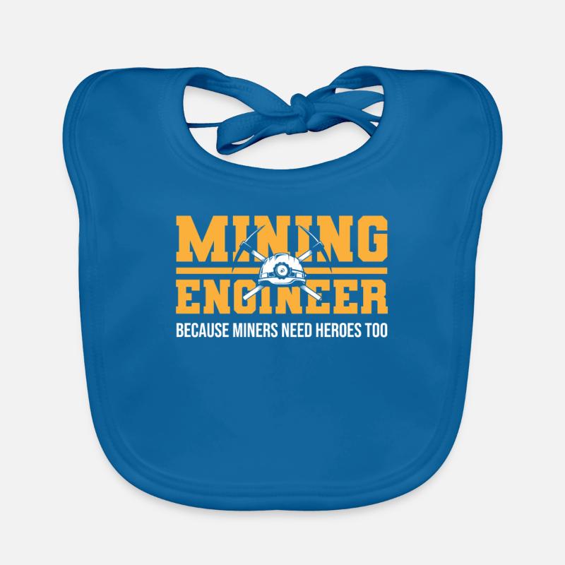 Engineer Mining Engineer Organic Baby Bibs