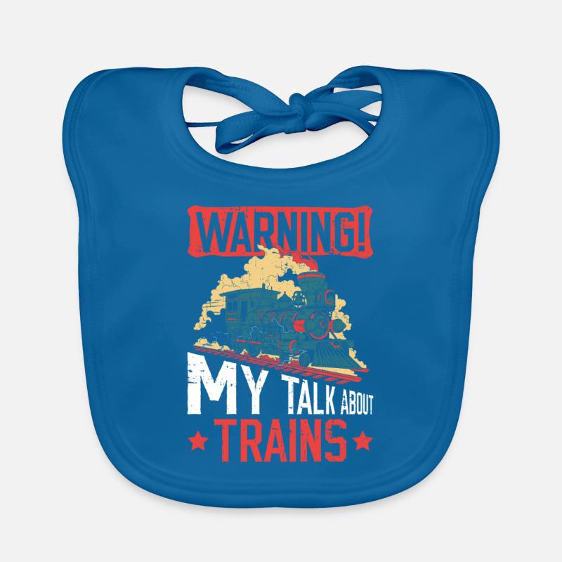 Eisenbahnarbeiter Und Zugingenieur Organic Baby Bibs