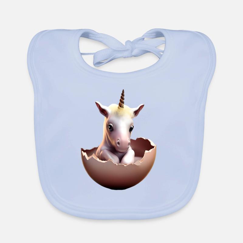 Bébé licorne à couver Bavoir bio Bébé