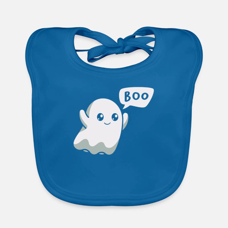 Boo Ghost Trick ou traiter effrayant effrayant Halloween Bavoir bio Bébé