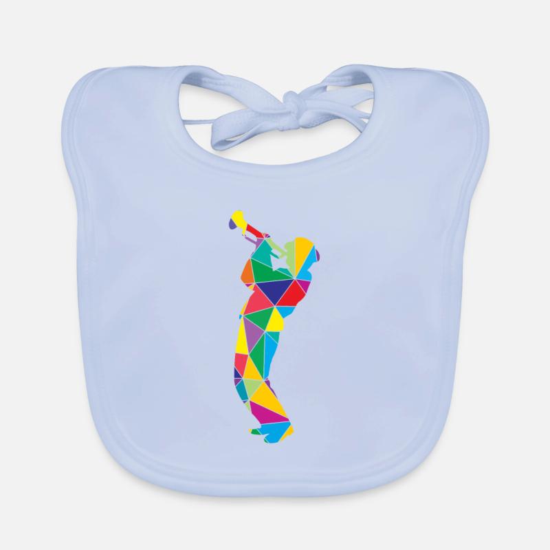 Low Poly Polygon Trompete Baby Bio-Lätzchen